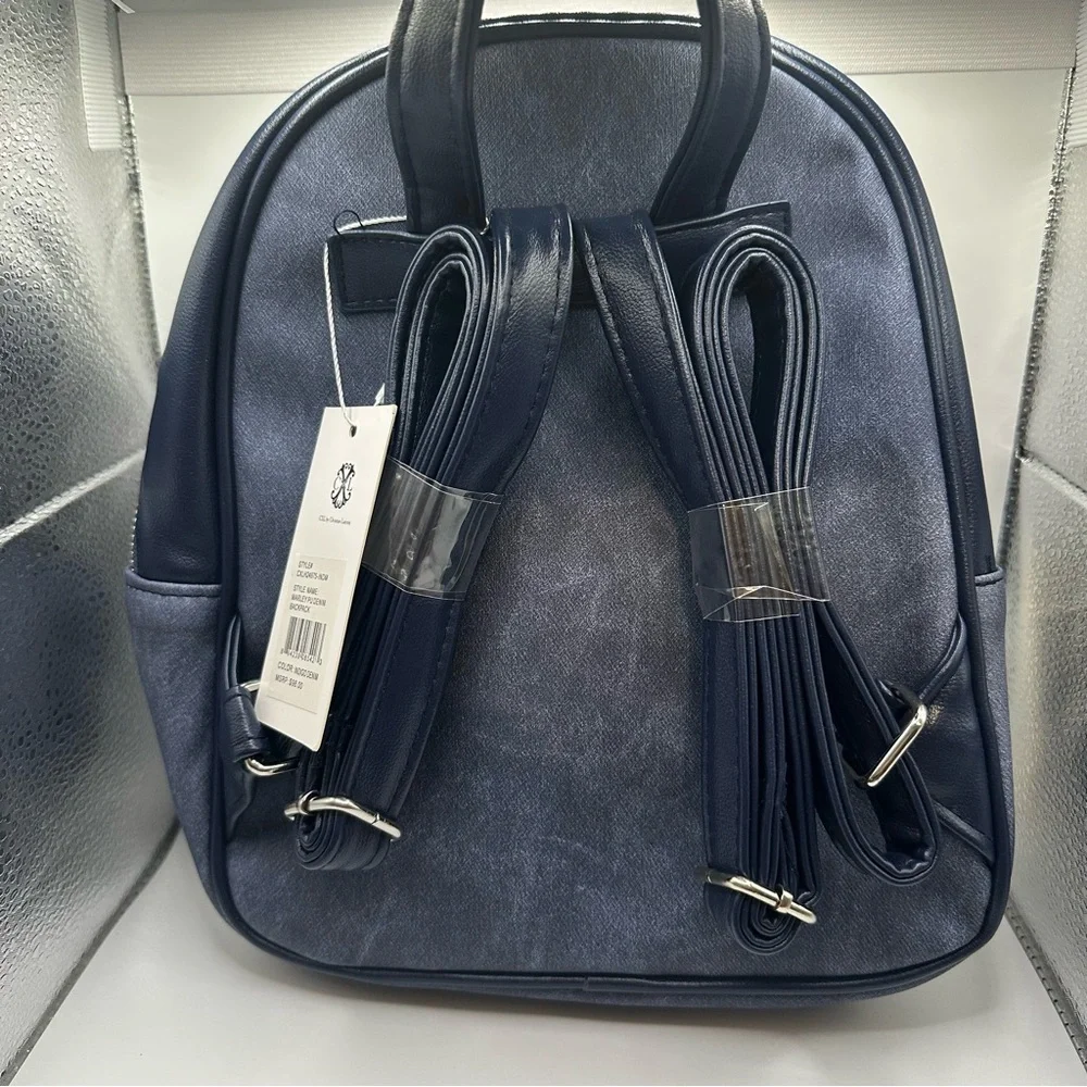 Christian Lacroix CXL Marley Blue Indigo Denim Backpack CXLH24975-INDM NWT